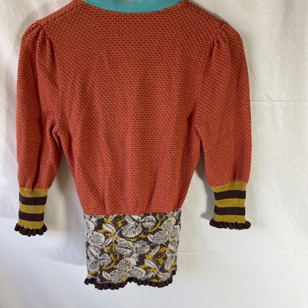 Anthropologie Lia Molly New Orleans Coin Purse Pocket Cardigan Sweater Sz XXS - Picture 4 of 10